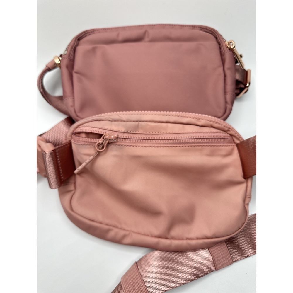 Lululemon Belt Crossbody Bag Lot of 2 Pink Rose Adjustable Strap 1L - Picture 2 of 9